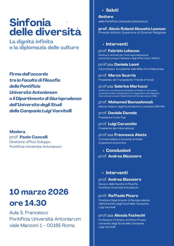 Convegno “Sinfonia delle diversità” (Uni. Antonianum)