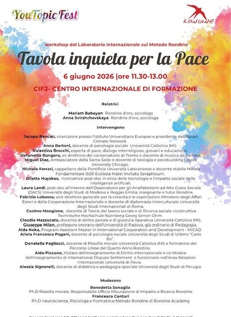 Festival del Conflitto – YouTopic (Rondine, AR)