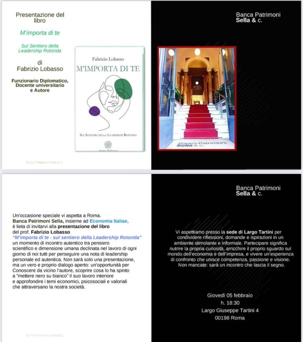 Presentazione di “M’importa di Te” (Banca Sella, Roma)